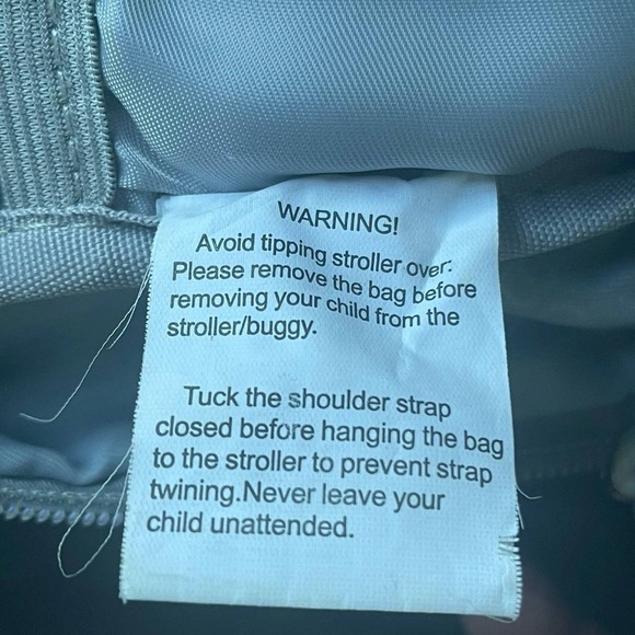 Unisex Babbleroo Gray Travel Diaper Bag Backpack Multi-pockets - Picture 10 of 13